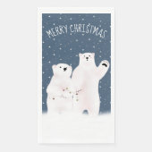 Merry Christmas Polar Bears On Stars Serviette (Vorderseite)