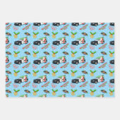 Merry Christmas Police Officer Santa Cop Car Geschenkpapier Set (Vorderseite 3)