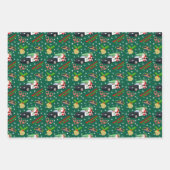 Merry Christmas Police Officer Santa Cop Car Geschenkpapier Set (Vorderseite)