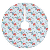 Merry Christmas!! Polyester Weihnachtsbaumdecke (Vorderseite)