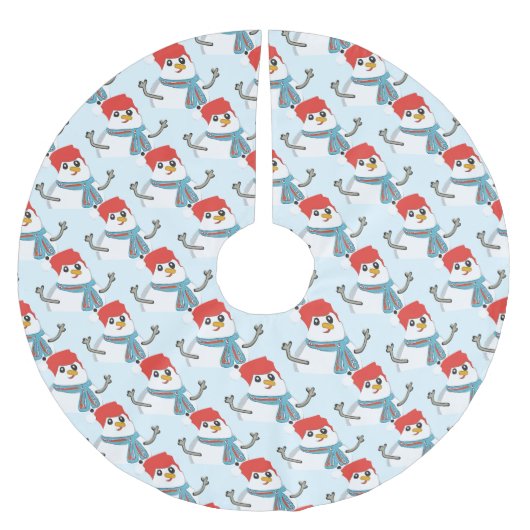 Merry Christmas!! Polyester Weihnachtsbaumdecke (Vorderseite)