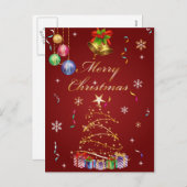 Merry Christmas Postcard Feiertagspostkarte (Vorne/Hinten)