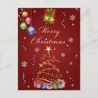 Merry Christmas Postcard Feiertagspostkarte