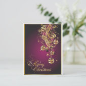 Merry Christmas Postcard Feiertagspostkarte (Stehend Vorderseite)