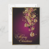 Merry Christmas Postcard Feiertagspostkarte (Vorne/Hinten)