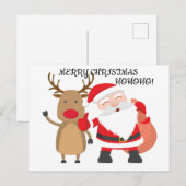 MERRY CHRISTMAS POSTCARD POSTKARTE (Vorne/Hinten)