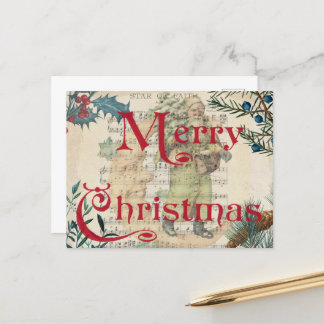 MERRY CHRISTMAS POSTCARD POSTKARTE