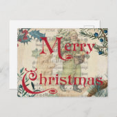 MERRY CHRISTMAS POSTCARD POSTKARTE (Vorne/Hinten)