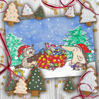 MERRY CHRISTMAS Postcard von Nicole Janes Feiertagspostkarte
