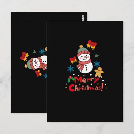 Merry Christmas! Postkarte (Vorne/Hinten)