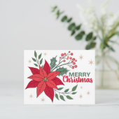 MERRY CHRISTMAS POSTKARTE (Stehend Vorderseite)