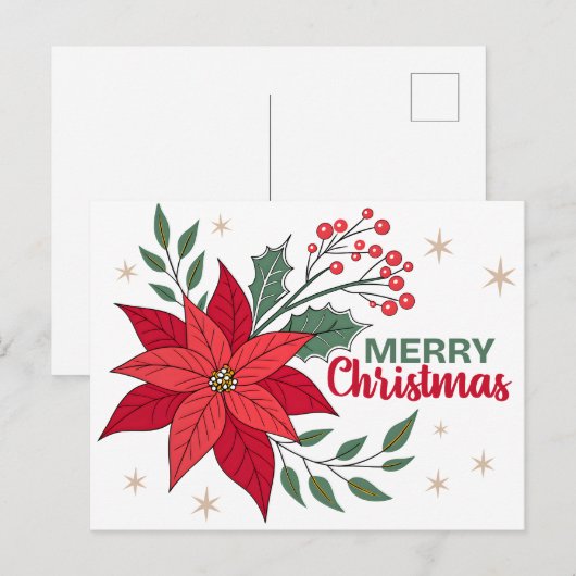 MERRY CHRISTMAS POSTKARTE (Vorne/Hinten)