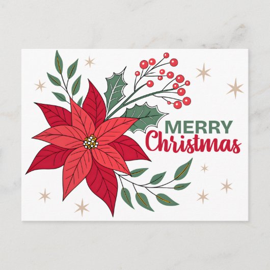 MERRY CHRISTMAS POSTKARTE (Vorderseite)