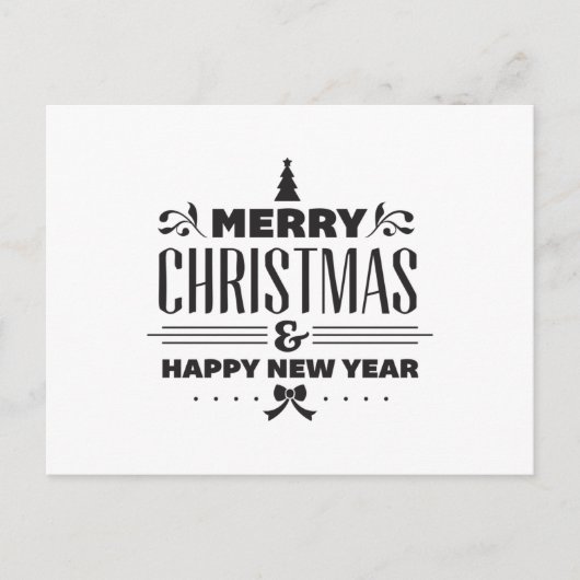 Merry Christmas Postkarte (Vorderseite)