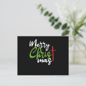 Merry Christmas Postkarte (Stehend Vorderseite)