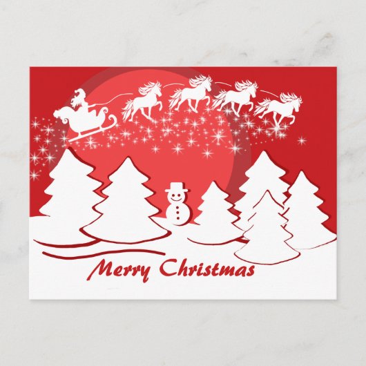 Merry Christmas Postkarte (Vorderseite)