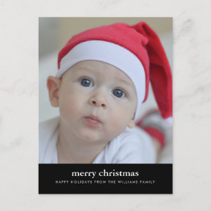 MERRY CHRISTMAS Postkarte für Ihr Foto hinzufügen