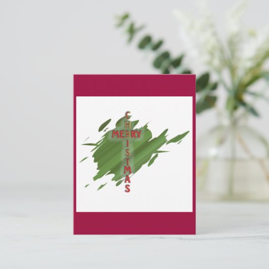 Merry CHRISTmas Postkarten (Stehend Vorderseite)