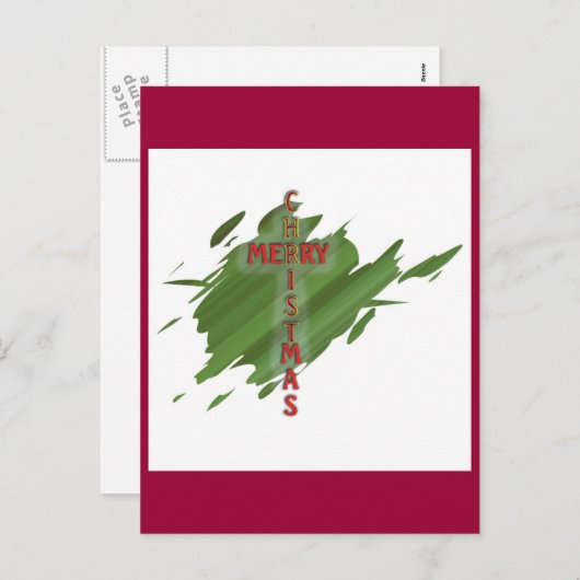 Merry CHRISTmas Postkarten (Vorne/Hinten)