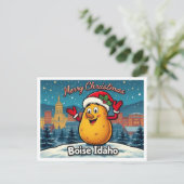 Merry Christmas Potato Boise Idaho Feiertagspostkarte (Stehend Vorderseite)