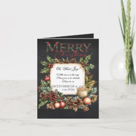 Merry Christmas Pregnancy Announcement Chalkboard  Einladung