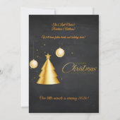 Merry Christmas Pregnancy Announcement Chalkboard Einladung (Rückseite)