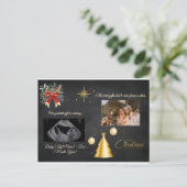 Merry Christmas Pregnancy Chalkboard Announcement Feiertagspostkarte (Stehend Vorderseite)