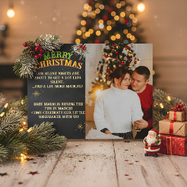 Merry Christmas Pregnancy Chalkboard Invitation Visitenkarte
