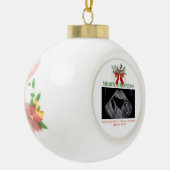 Merry Christmas Pregnancy Ultrasound Photo Grandma Keramik Kugel-Ornament (Links)