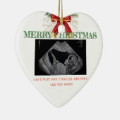 Merry Christmas Pregnancy Ultrasound Photo Grandma Keramik Ornament (Rechts)