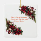 Merry Christmas Pregnancy Ultrasound Photo Grandma Keramikornament (Rückseite)