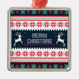 Merry Christmas Premiun Square Ornament