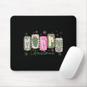 Merry Christmas Preppy Girly Girl Women Kids Xmas Mousepad (Mit Mouse)