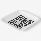 Merry Christmas QR Code Pappteller (Gewinkelt)
