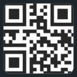 Merry Christmas QR Code Quadratischer Aufkleber<br><div class="desc">QR-Code liest frohe Weihnachten.</div>