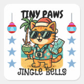 Merry Christmas Quadratischer Aufkleber (Vorderseite)