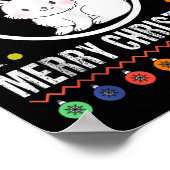 Merry Christmas Rabbit Ugly Sweater Xmas Knit Tank Poster (Ecke)