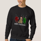Merry Christmas Raccoon Animals Leopard Buffalo Pl Sweatshirt (Vorderseite)