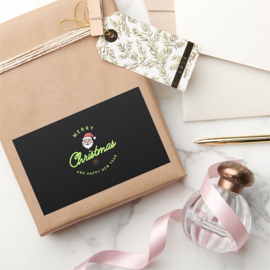 Merry Christmas Rechteckiger Aufkleber (Schenken)