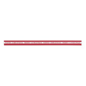 Merry Christmas Red And White Striped Festive Ripsband (Vorderseite)