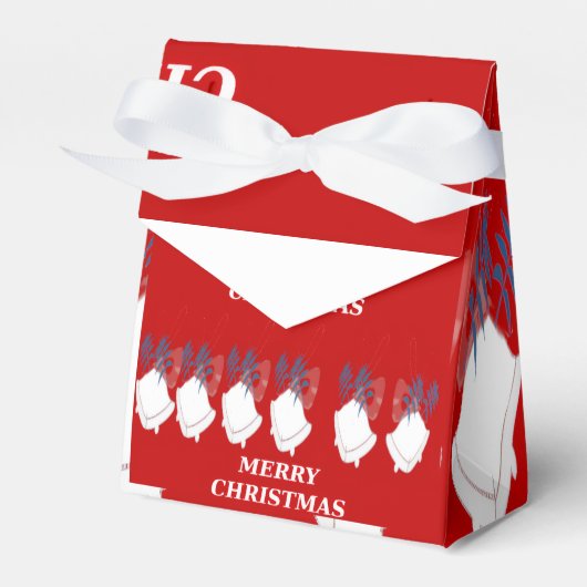 Merry Christmas Red Bells Gablle Gift box Geschenkschachtel (Vorderseite)