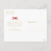 Merry Christmas Red Bow Feiertagspostkarte (Rückseite)