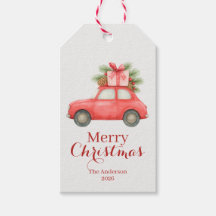 Merry Christmas Red Car – Personalized Holiday