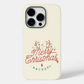 Merry Christmas Red Green Personalized Reindeer Case-Mate iPhone Hülle (Rückseite)