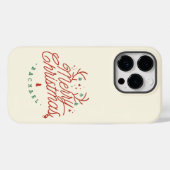 Merry Christmas Red Green Personalized Reindeer Case-Mate iPhone Hülle (Rückseite (Horizontal))