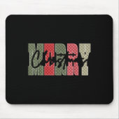Merry Christmas Red Green Plaid Checkered Xmas Gir Mousepad (Vorne)
