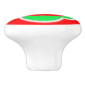 MERRY CHRISTMAS RED GREEN TEXTED KERAMIK PULL KERAMIKKNAUF (Seitenansicht)