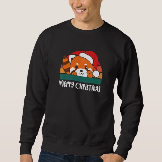 Merry Christmas Red Panda Christmas Sweatshirt (Vorderseite)