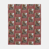 Merry Christmas Red Photo Holiday Fleecedecke (Vorderseite)