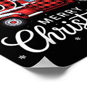 Merry Christmas Red Plaid Truck Buffalo Family 67 Poster (Ecke)